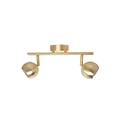 Aplique 2 luces GU10 led oro satinado